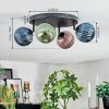 Chehalis Plafonnier, Boule lumineuse Bleu, Vert, Cuivré, 4 lumières