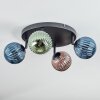 Chehalis Plafonnier, Boule lumineuse Bleu, Vert, Cuivré, 4 lumières