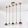 Koyoto Suspension, Boule lumineuse, Suspension Écru, Noir, 5 lumières