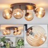Chehalis Plafonnier, Boule lumineuse Ambre, 4 lumières