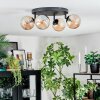 Chehalis Plafonnier, Boule lumineuse Ambre, 4 lumières
