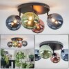 Chehalis Plafonnier, Boule lumineuse Bleu, Vert, Cuivré, 4 lumières