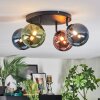 Chehalis Plafonnier, Boule lumineuse Bleu, Vert, Cuivré, 4 lumières