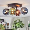 Chehalis Plafonnier, Boule lumineuse Bleu, Vert, Cuivré, 4 lumières