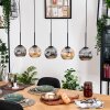 Ripoll Suspension, Boule lumineuse, Suspension Écru, Noir, 5 lumières