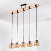 Koyoto Suspension, Boule lumineuse, Suspension Écru, Noir, 5 lumières