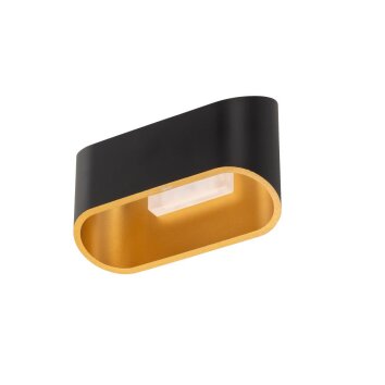Applique murale WOFI FIA LED Noir, 1 lumière