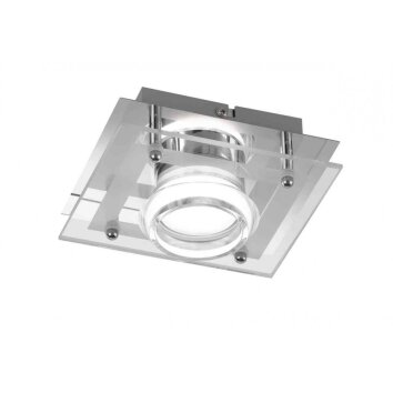 Spot mural Wofi MOODY LED Chrome, 1 lumière