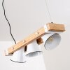 Suspension Oksbol Brun, Bois clair, Blanc, 3 lumières
