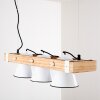 Suspension Oksbol Brun, Bois clair, Blanc, 3 lumières
