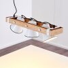 Suspension Oksbol Brun, Bois clair, Blanc, 3 lumières