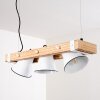 Suspension Oksbol Brun, Bois clair, Blanc, 3 lumières