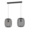 RINROE Suspension Luminaires Eglo Noir, 2 lumières