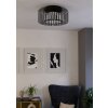 GINESTRONE-Z Plafonnier, Applique murale Luminaires Eglo LED Noir, 1 lumière, Changeur de couleurs