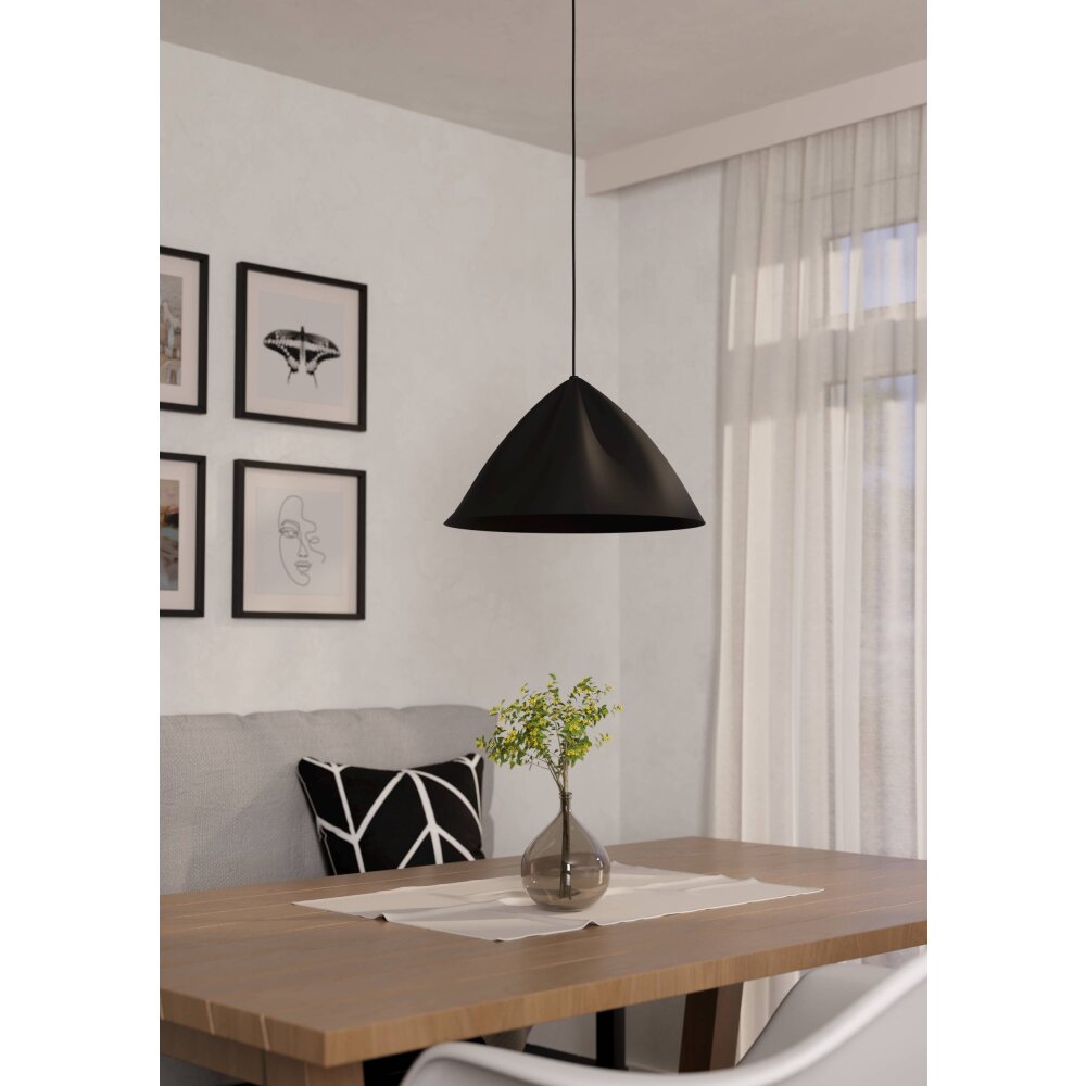 PODERE Suspension Luminaires Eglo Noir, 1 lumière main product photo