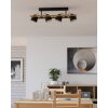 HORNWOOD-Z Plafonnier, Applique murale Luminaires Eglo LED Brun, Noir, 4 lumières, Changeur de couleurs