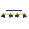HORNWOOD-Z Plafonnier, Applique murale Luminaires Eglo LED Brun, Noir, 4 lumières, Changeur de couleurs