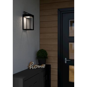 SUZZARA Lampe solaire Luminaires Eglo LED Noir, 1 lumière, Détecteur de mouvement