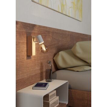 EGLO Spot de plafond, Applique murale Luminaires Eglo Brun, Blanc