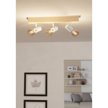 EGLO Plafonnier, Spot de plafond Luminaires Eglo Brun, Blanc EGLO Plafonnier, Spot de plafond Luminaires Eglo Brun, Blanc