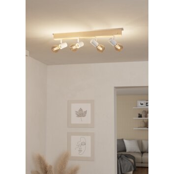 EGLO Plafonnier, Spot de plafond Luminaires Eglo Brun, Blanc EGLO Plafonnier, Spot de plafond Luminaires Eglo Brun, Blanc