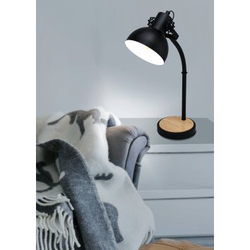 LUBENHAM Lampe à poser Luminaires Eglo Brun, Noir, 1 lumière