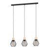 PALMORLA Suspension Luminaires Eglo Brun, Noir, 3 lumières