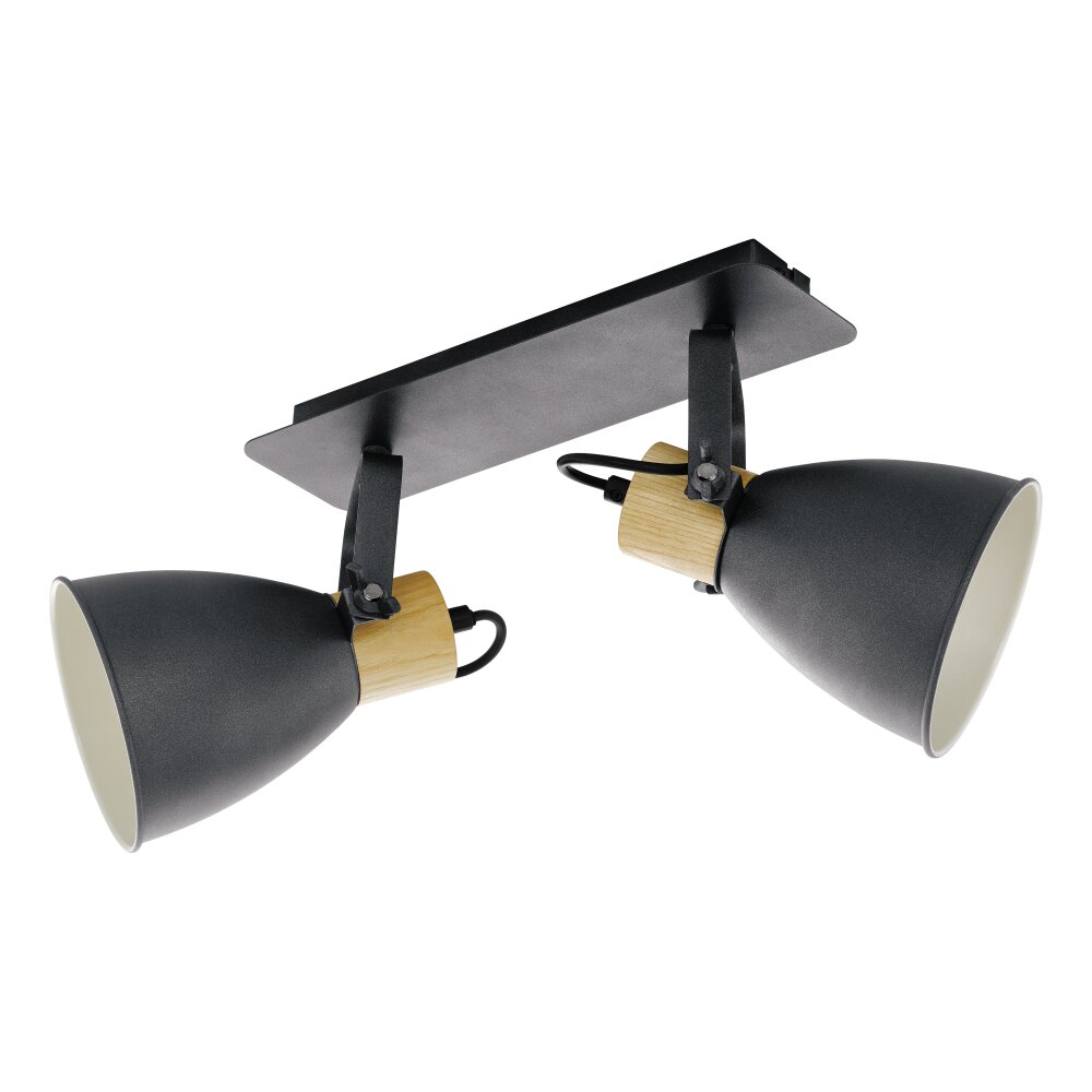 COSWARTH Plafonnier, Spot de plafond Luminaires Eglo Anthracite, Brun, Blanc opale main product photo