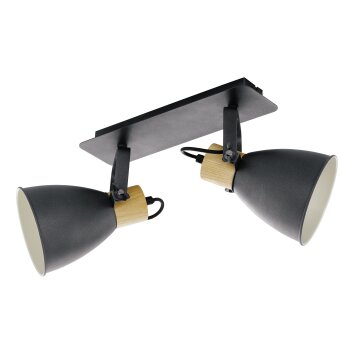 COSWARTH Plafonnier, Spot de plafond Luminaires Eglo Anthracite, Brun, Blanc opale
