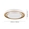 MOSCHETTA Plafonnier Luminaires Eglo LED Or, Changeur de couleurs