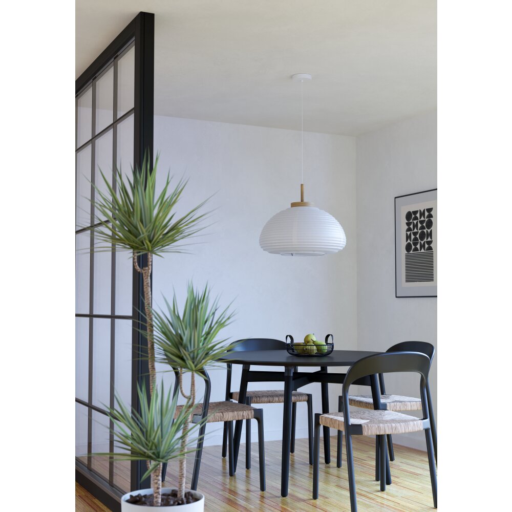 SUMMERHILL Suspension Luminaires Eglo Brun, Blanc, 1 lumière main product photo