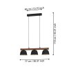SHERBURN Suspension Luminaires Eglo Brun, Noir, 3 lumières