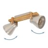 CAWTON Plafonnier, Spot de plafond Luminaires Eglo Brun, Acier brossé, 2 lumières