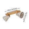 CAWTON Plafonnier, Spot de plafond Luminaires Eglo Brun, Acier brossé, 2 lumières