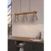 CAWTON Suspension Luminaires Eglo Brun, Acier brossé, 3 lumières
