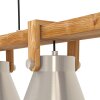 CAWTON Suspension Luminaires Eglo Brun, Acier brossé, 3 lumières