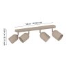 TILSTON Plafonnier, Spot de plafond Luminaires Eglo Sable, 4 lumières