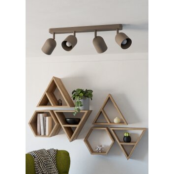 TILSTON Plafonnier, Spot de plafond Luminaires Eglo Sable, 4 lumières