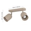 TILSTON Plafonnier, Spot de plafond Luminaires Eglo Sable, 2 lumières