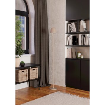 MANNERA-L Lampadaire Luminaires Eglo LED Sable, 1 lumière, Télécommandes, Changeur de couleurs
