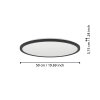 ROVITO Plafonnier Luminaires Eglo LED Noir, Changeur de couleurs