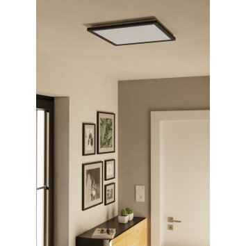 ROVITO-R Plafonnier Luminaires Eglo LED Noir, Télécommandes