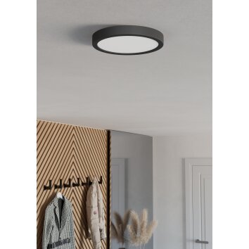 EGLO Plafonnier Luminaires Eglo LED Noir, Changeur de couleurs