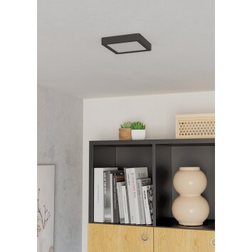 EGLO Plafonnier Luminaires Eglo LED Noir, Changeur de couleurs EGLO Plafonnier Luminaires Eglo LED Noir, Changeur de couleurs