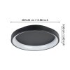 LORETELLO Plafonnier, Applique murale / Plafonnier Luminaires Eglo LED Noir, Télécommandes