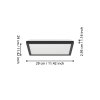ROVITO Plafonnier Luminaires Eglo LED Noir, Changeur de couleurs