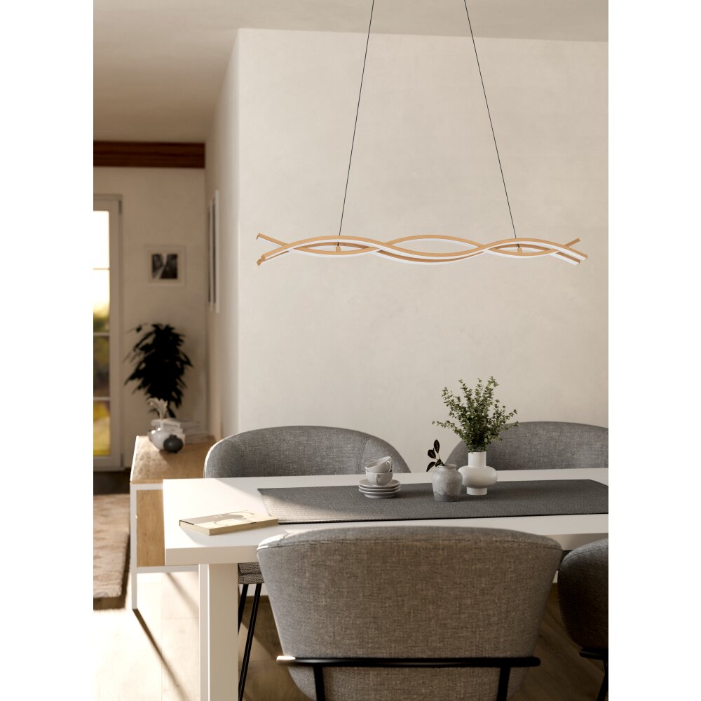 EGLO Suspension Luminaires Eglo LED Brun clair main product photo