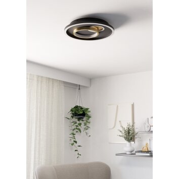 TIRIOLO Plafonnier, Applique murale / Plafonnier Luminaires Eglo LED Or, Noir