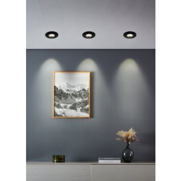 GEDREZ Spot encastrable Luminaires Eglo LED Noir, Changeur de couleurs