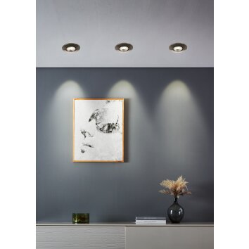 GEDREZ Spot encastrable Luminaires Eglo LED Nickel mat, Changeur de couleurs